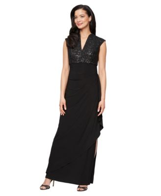 blue dress with ruffles Leilani Blue Maxi Dress - US 12