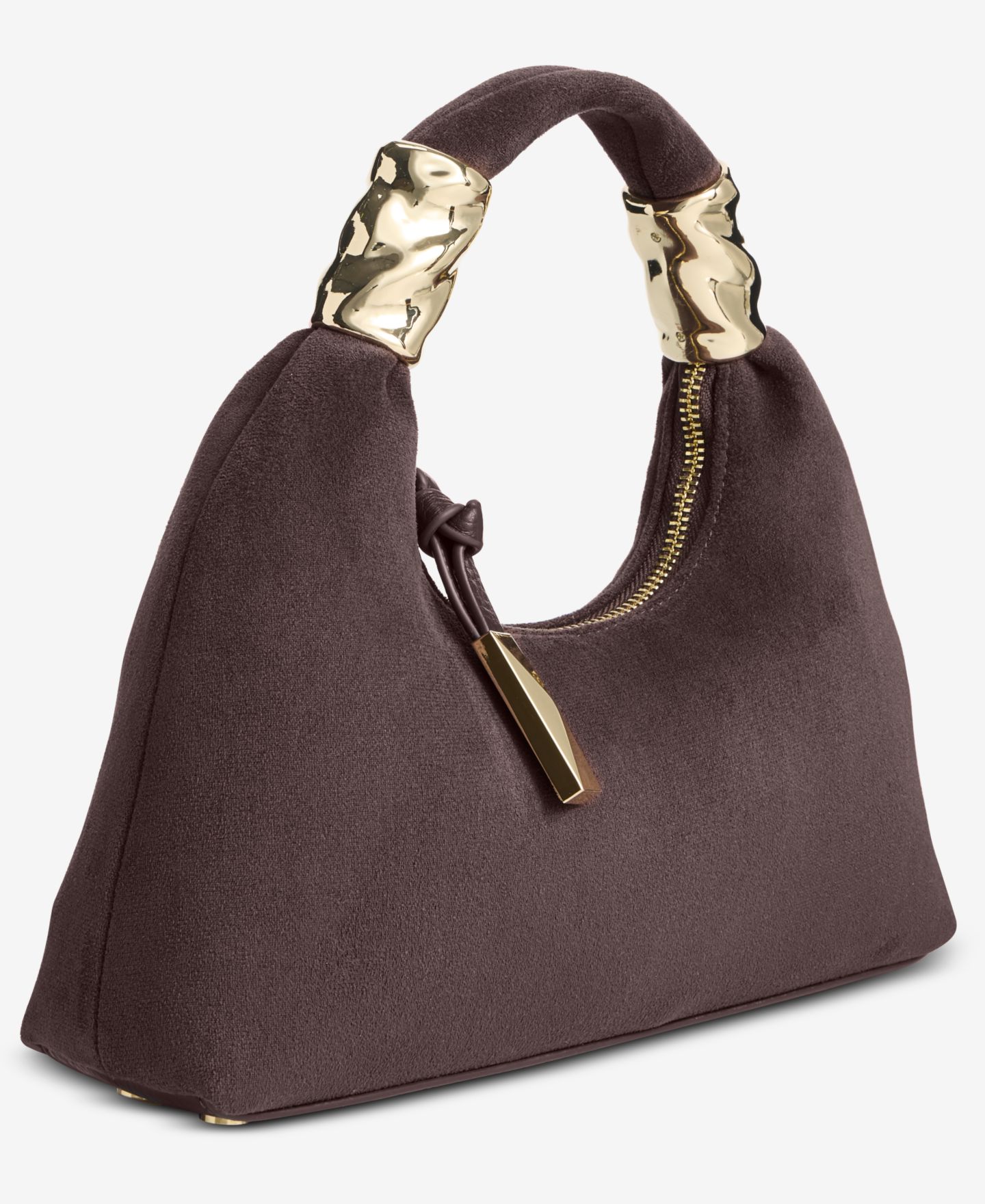 Женская сумка I.N.C. International Concepts Nyrah Mini Suede Hobo, цвет: Шоколадный сливовый — фото 3