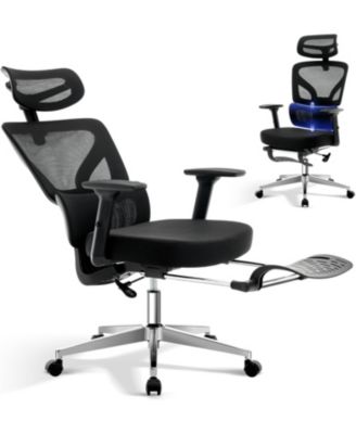 Office Chair Ergonomic Desk Chair,Home Mesh Chair with Adjustable Footrest Lumbar Support,High-Back Computer Gaming Chair