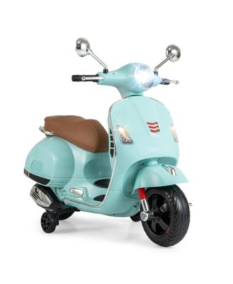 Kids 12V Battery Motorcycle with Training Wheels, Music and LED Lights