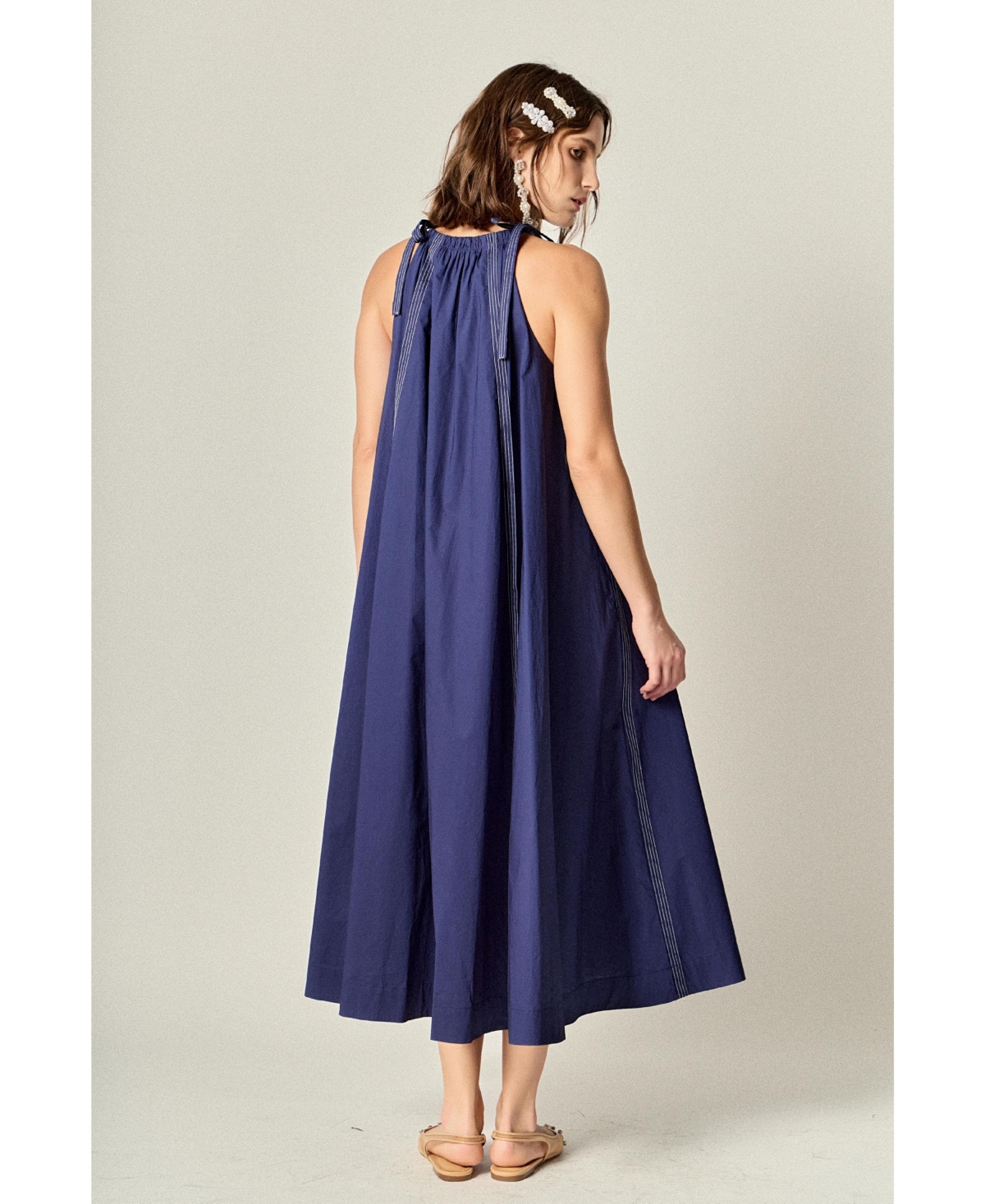 English Factory Women's Halter Neck Midi Dress