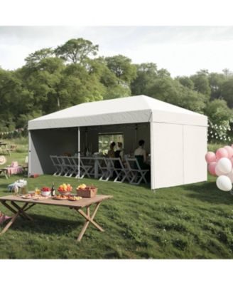 10X20 Pop Up Canopy Tent with 4 Sidewalls for Events, Parties, Camping