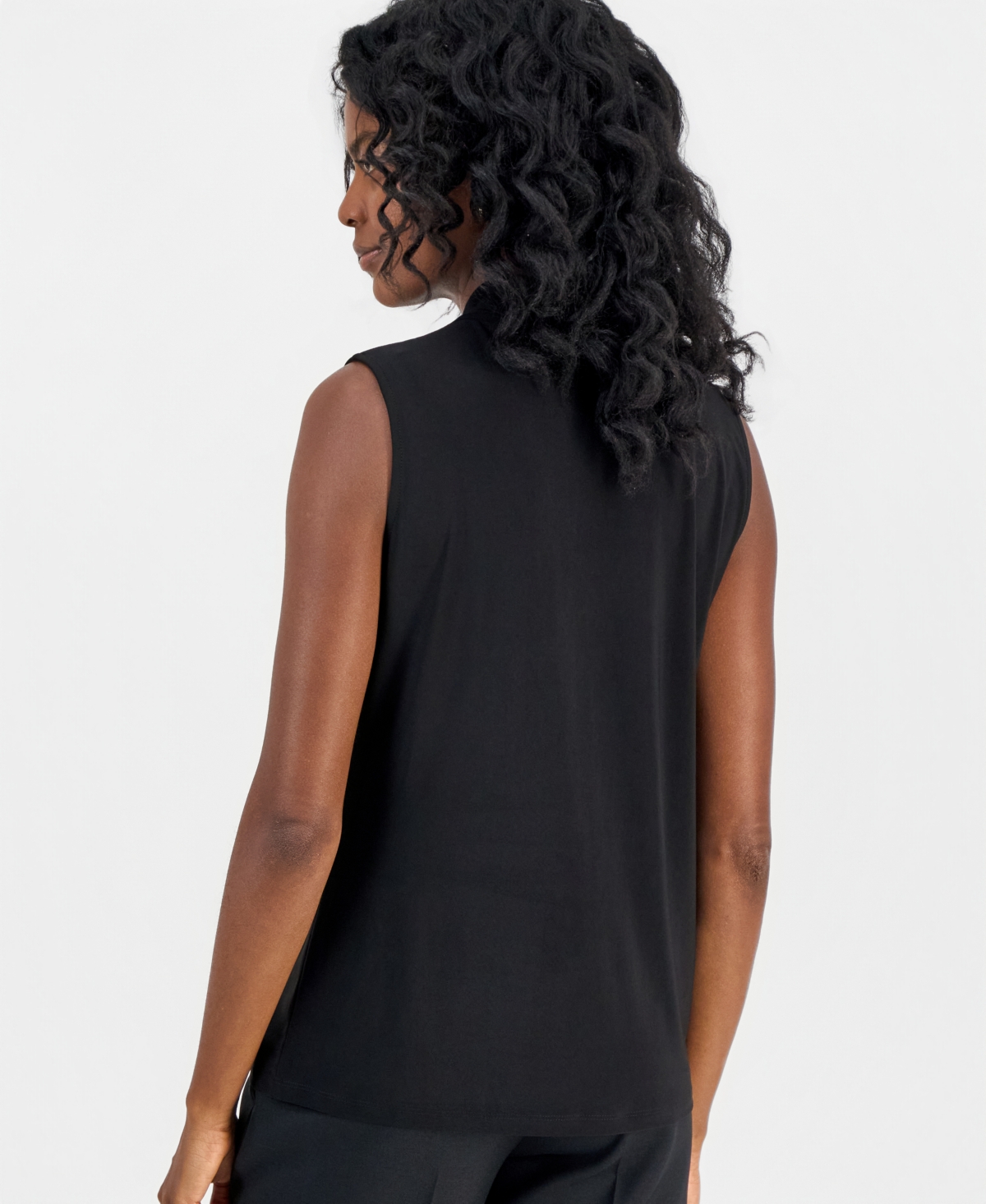 Kasper Women's Embellished-Tie-Neck Sleeveless Top