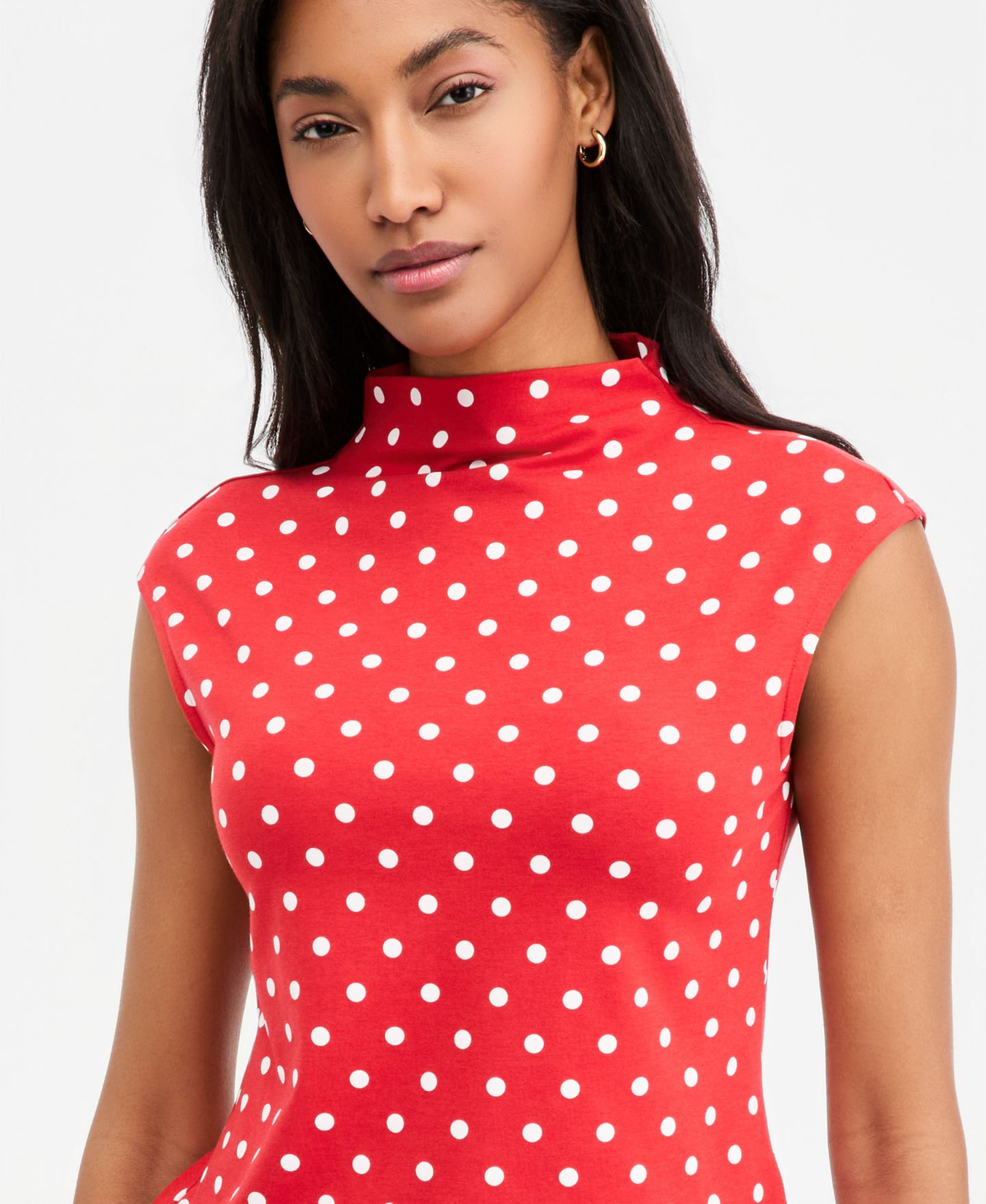 Женская футболка On 34th Funnel Neck Sleeveless, цвет: Глубокий малиновый — фото 4