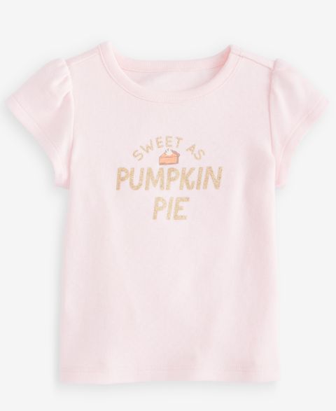 Футболка First Impressions Short-Sleeve Pumpkin Pie T-Shirt для девочек-малышей, цвет: Розовый