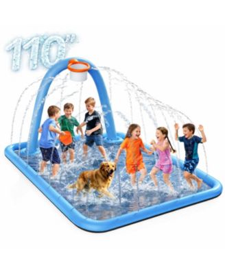 Splash Pad Sprinkler Basketball Hoop Non-slip Outdoor Pool Kids