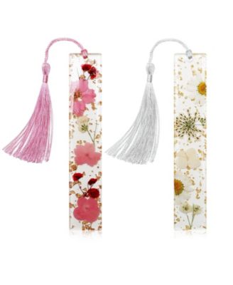 Bookmarks Handmade Dried Flower Tassels Reading Gift