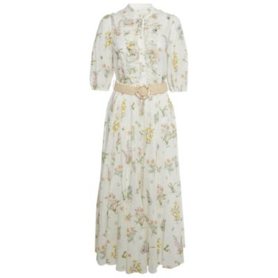 Women's Floral Print Cotton Top And Skirt Set