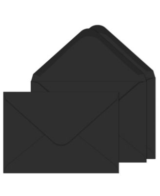 GNUADZ - V-Flap Envelopes for Invitations Cards Photos Black