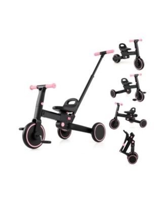 4 in 1 Toddler Tricycle, Foldable with Push Handle and Adjustable Seat