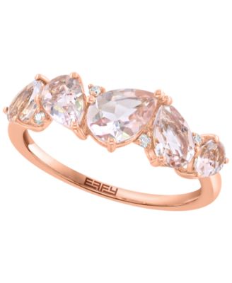 Morganite (1-3/4 ct. t.w.) & Diamond (0.03 ct. t.w.) Ring in 14k Rose Gold