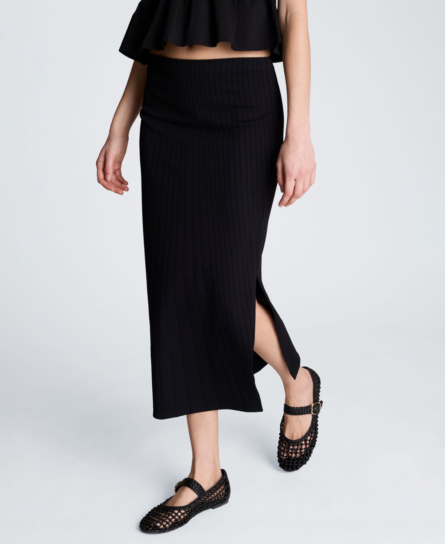 Женская юбка Kenneth Cole Pull-On Midi, цвет: Чёрный — фото 8