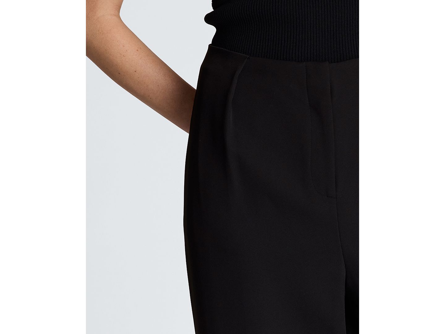 Женские брюки Kenneth Cole Fly Front Hollywood Waist Pleated Barrel Leg, цвет: Чёрный — фото 4