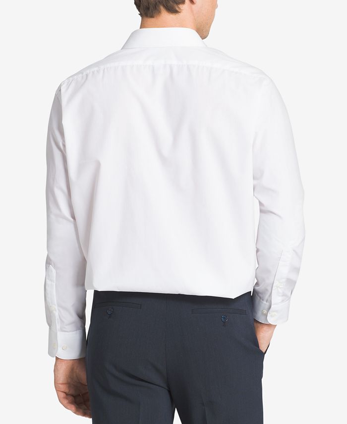 Van Heusen Men's Classic-Fit Point Collar Poplin Dress Shirt - Macy's