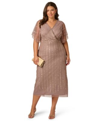 adrianna papell plus size dresses Adrianna Papell Women's Halter Neck High-Low Mikado Dress - Blue