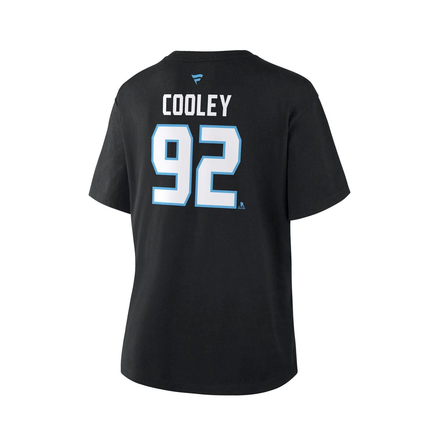 Женская футболка Fanatics Logan Cooley Black Utah Mammoth Authentic Stack Name & Number — фото 2