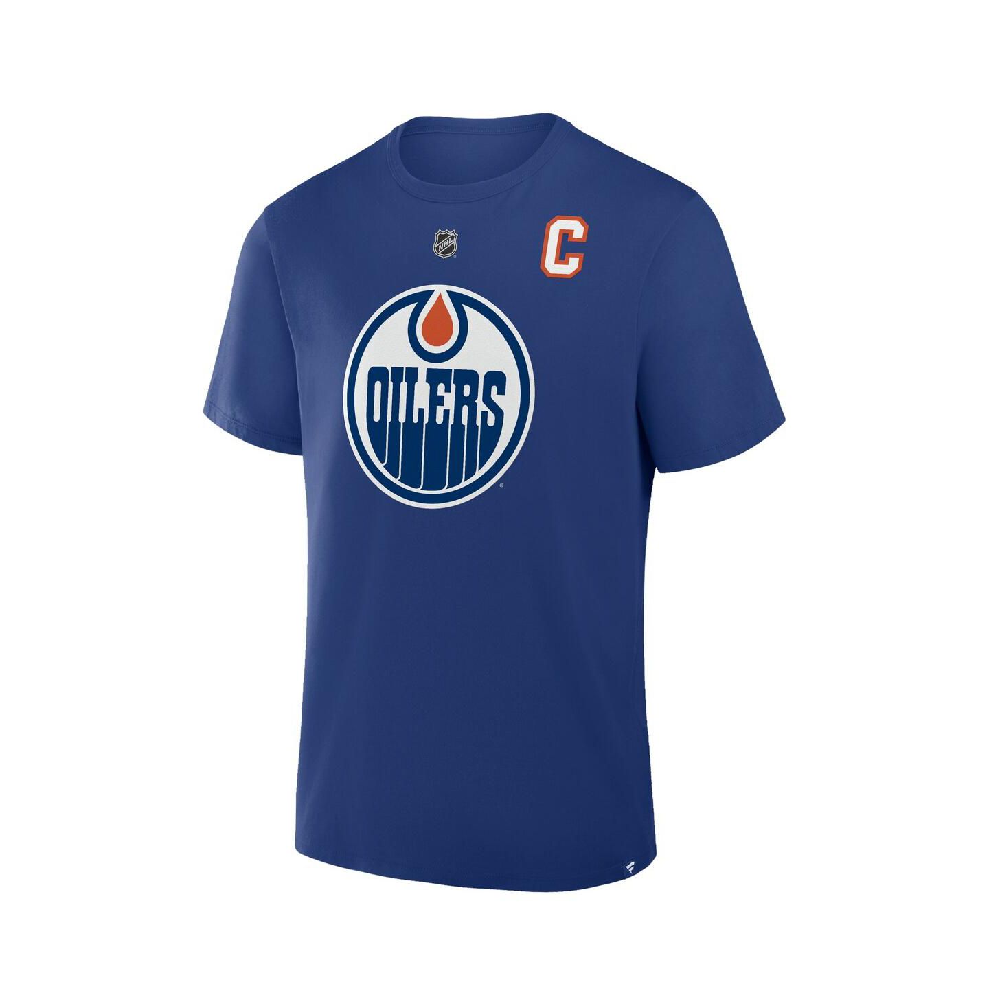 Мужская футболка Fanatics Connor McDavid Royal Edmonton Oilers Authentic Stack Name & Number — фото 3
