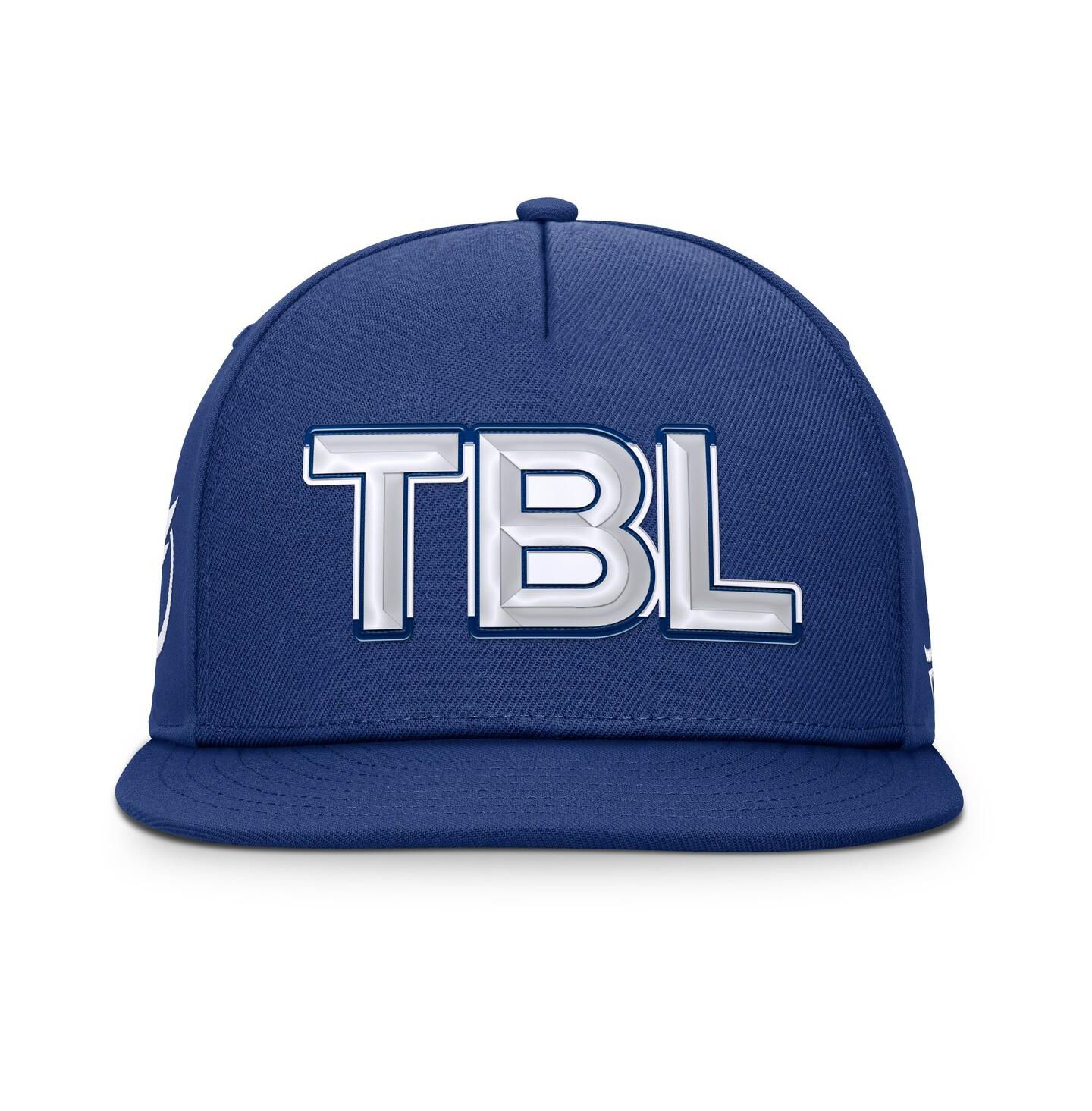 Мужская кепка Fanatics Blue Tampa Bay Lightning Authentic Pro Rink Team Code Snapback Hat — фото 4