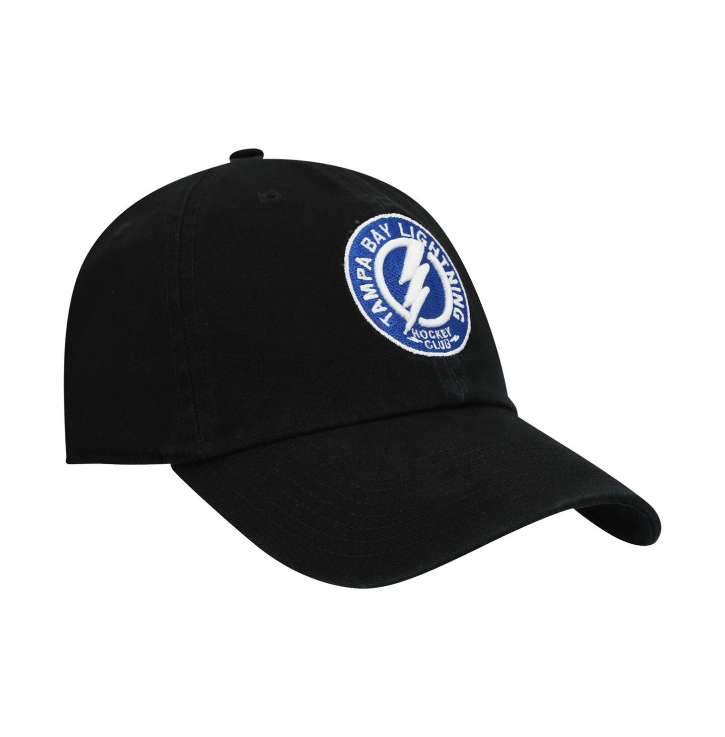 Мужская кепка '47 Brand Black Tampa Bay Lightning Team Clean Up Adjustable Hat — фото 3