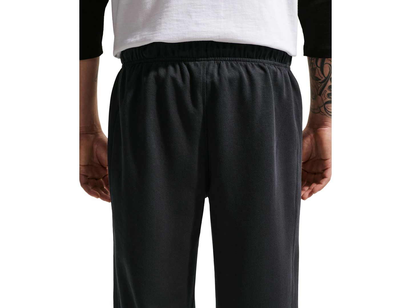Мужские брюки Nike Sportswear Club Varsity Open-Hem, цвет: Чёрный / Белый — фото 4