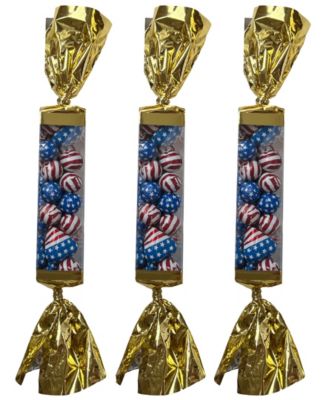 Fourth of July American Popper Milk Chocolate Foil Stars, 3 Pack