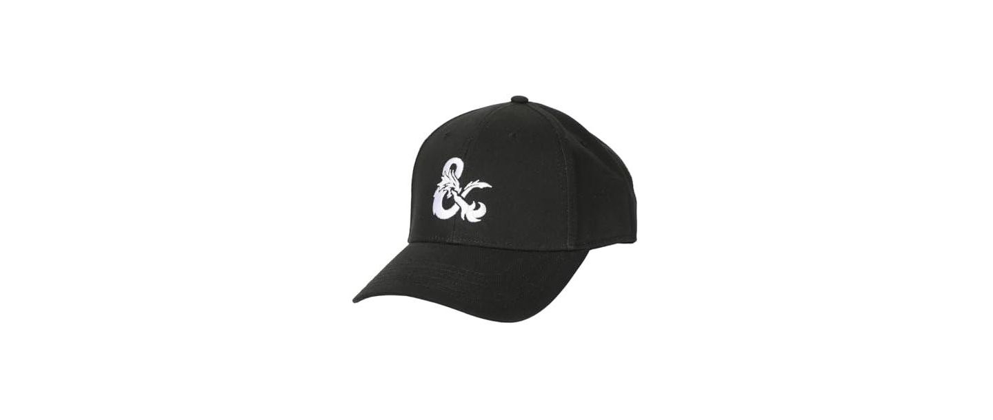 Мужская кепка Dungeons & Dragons Embroidered Logo Black Traditional Adjustable Hat, цвет: Чёрный — фото 7