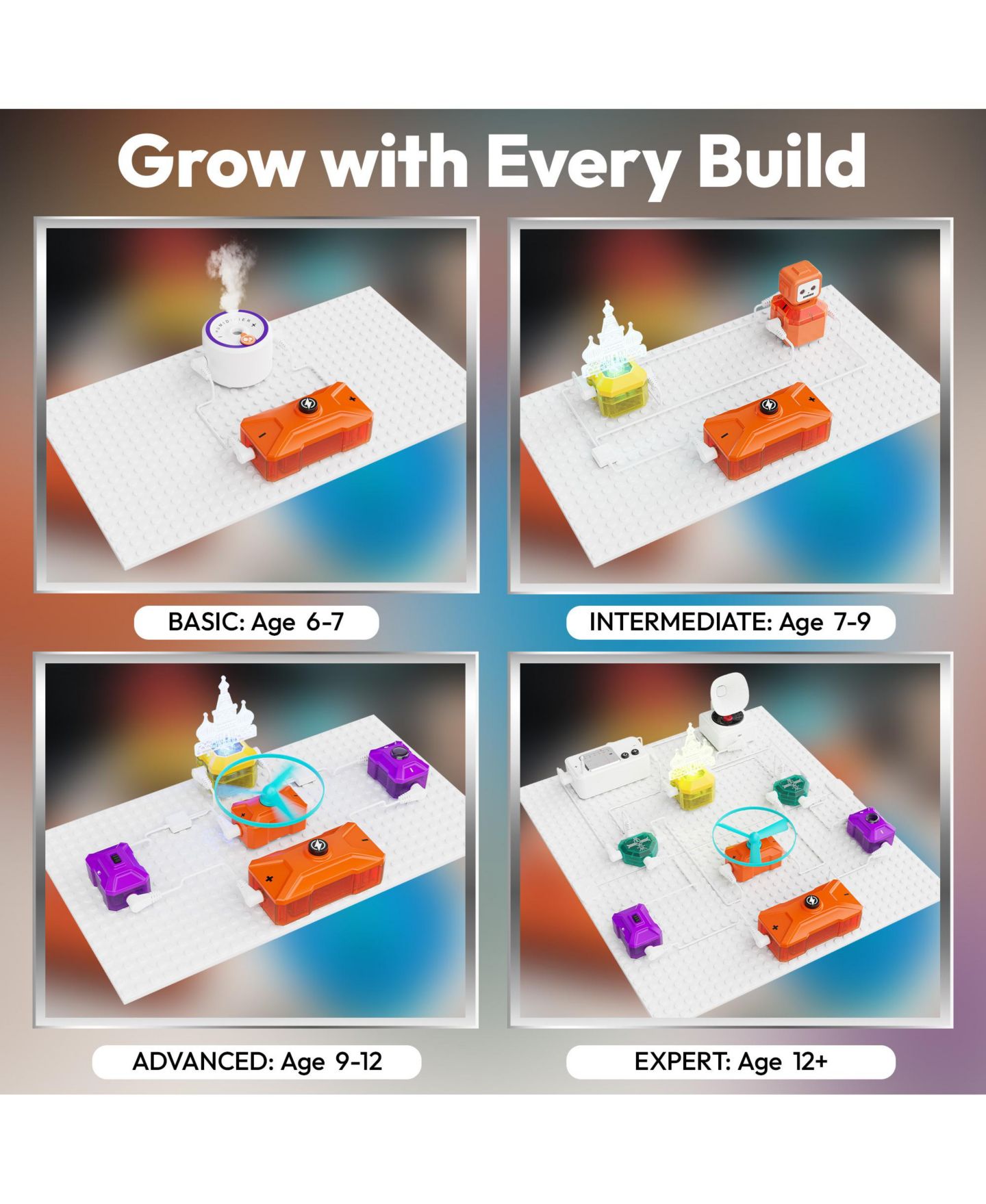 Детские игрушки Contixo ST36 Stem Circuit Kit with Wires, Ages 6+, цвет: Разноцветный белый — фото 3