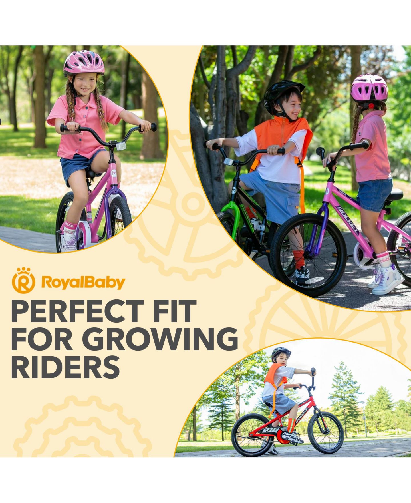 Детская игрушка RoyalBaby Rocket Outdoor Children's Bike with Training Wheels, 12 Inch — фото 4