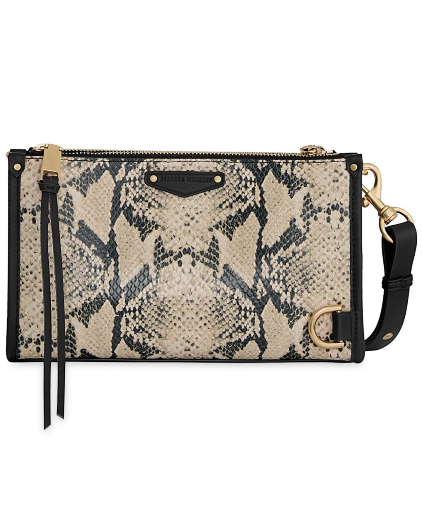 Женская маленькая сумка через плечо Rebecca Minkoff Mab Snake, цвет: Змеиный — фото 1