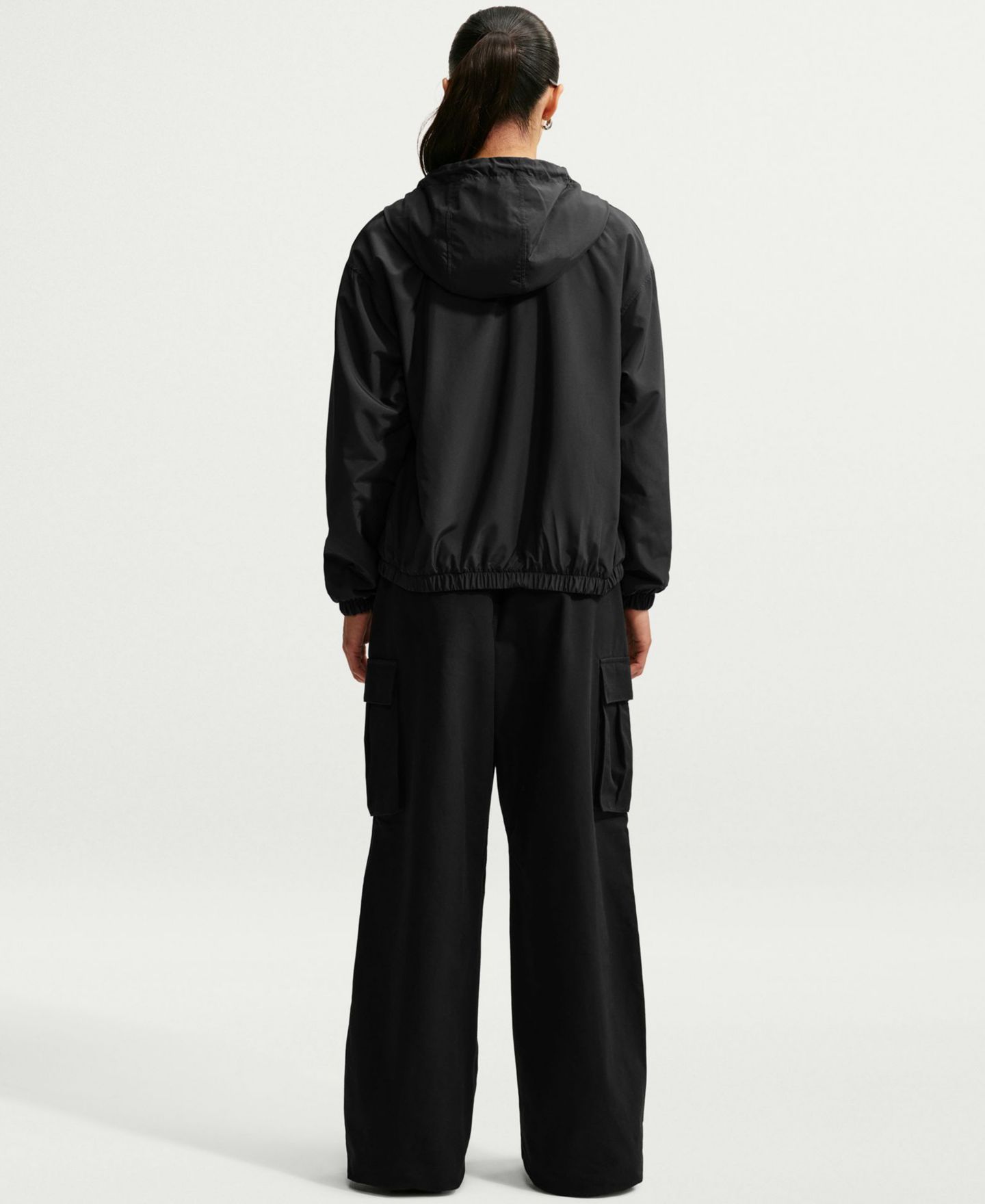 Женская куртка Nike UV Hooded, цвет: Чёрный / Молочный — фото 5