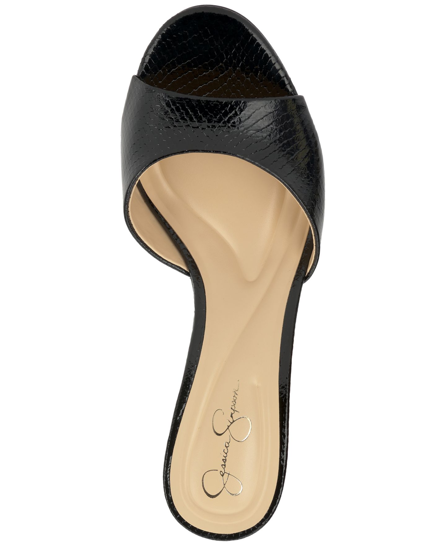 Женские сандалии Jessica Simpson Bolir Wedge, цвет: Чёрный змеиный — фото 4