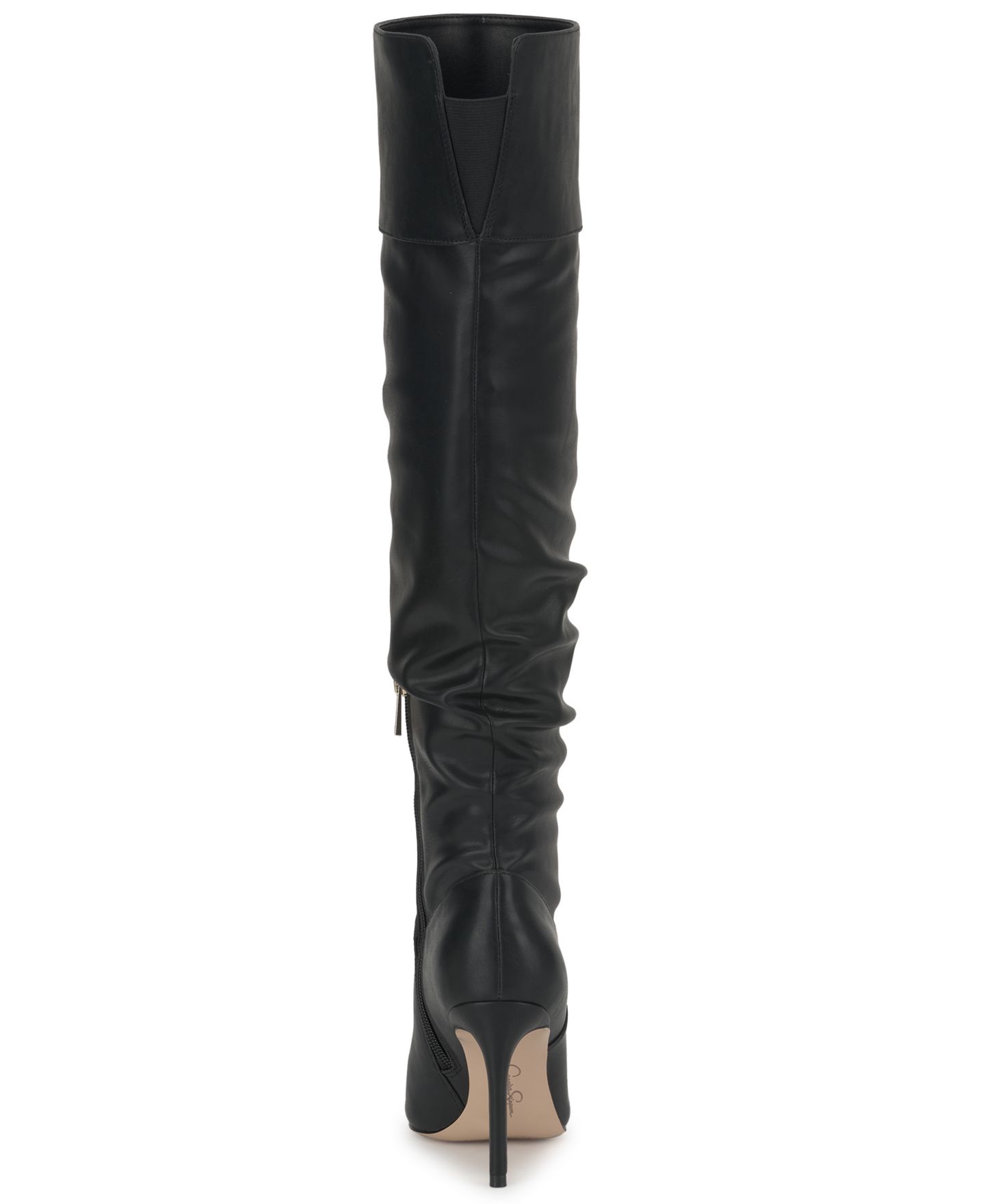 Женские ботинки Jessica Simpson Olyra Stiletto Over-the-Knee, цвет: Чёрный гладкий — фото 3
