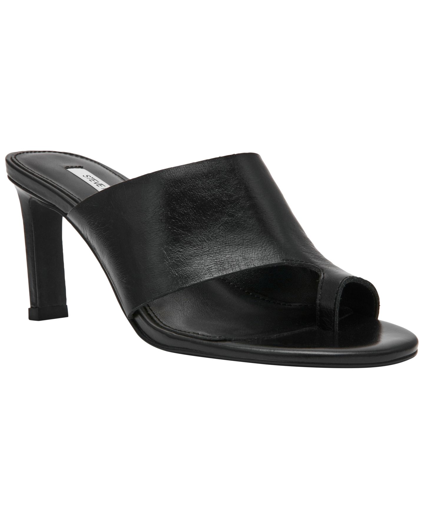 Женские сандалии Steve Madden Valentin Hooded Blade-Heel Dress Sandals, цвет: Чёрный — фото 1