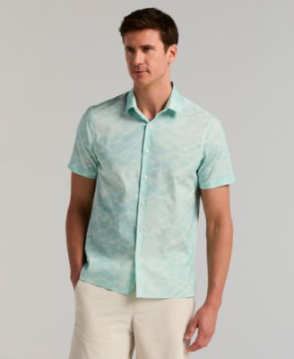Men's Printed Poplin Short-Sleeve Shirt