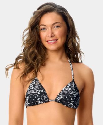 Women's Bandana Print Tunnel Triangle Swim Bikini Top