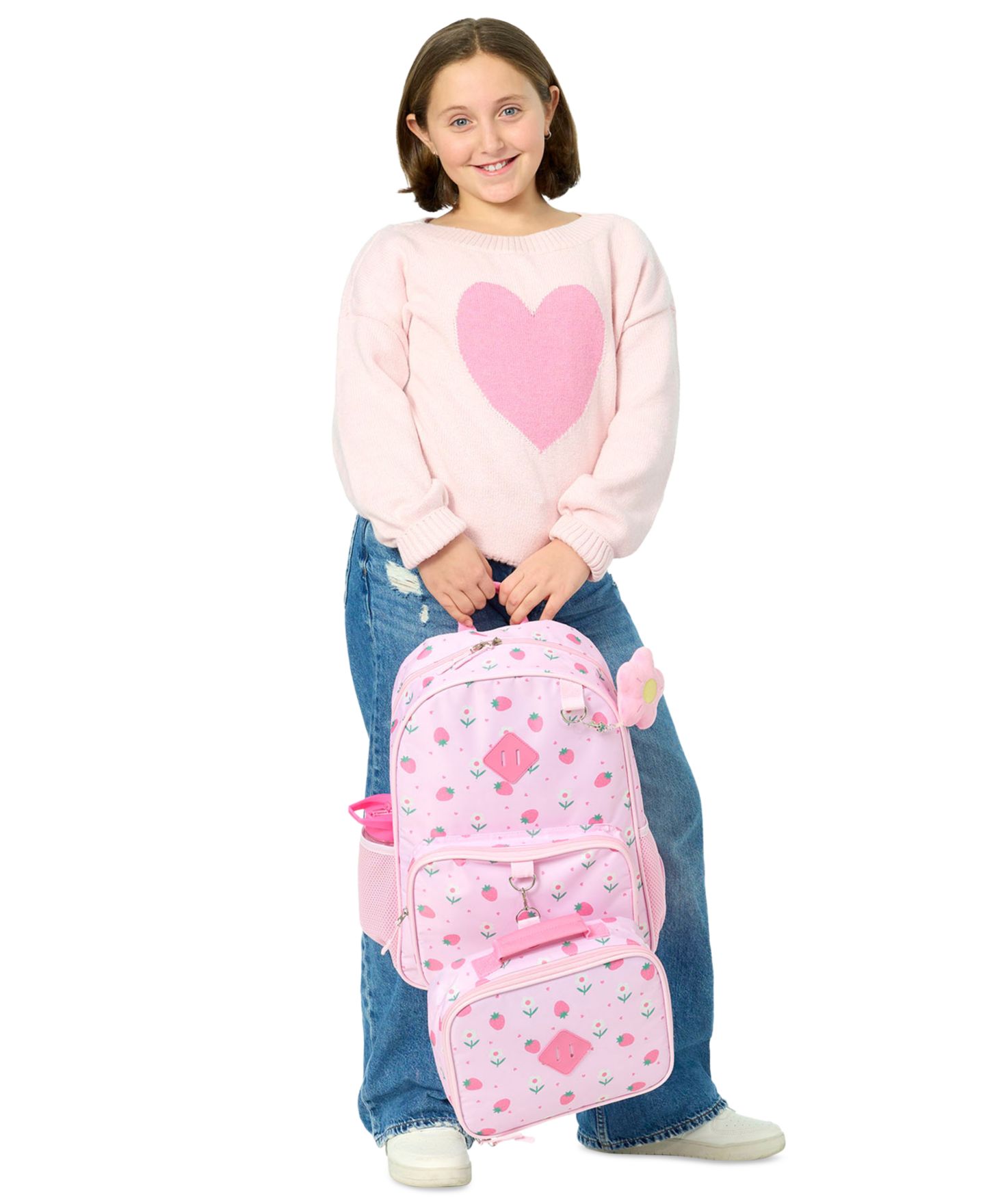 Сумки Rainbow Sugar Watercolor Elevated Backpack, Lunchbox, Pencil Case Set, Water Bottle with Lavender Lid and Carabinar, 5-Piece Set для девочек, цвет: Розовый / Разноцветный — фото 7