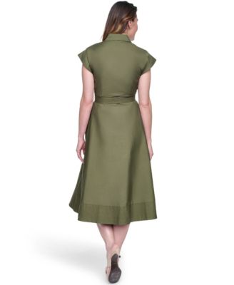 shirt dresses for petite ladies SCHL005730_DG_S