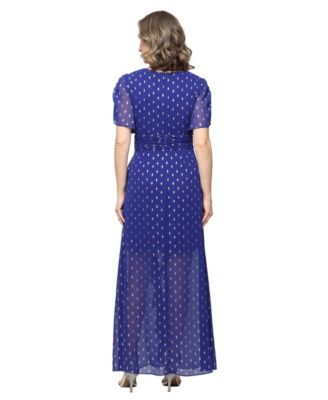sl fashions dress S.L. Dresses (SLNY) 9220348 line silhouette and fixed with fluttering sleeves. Sl Fashions Women's Embellished Surplice