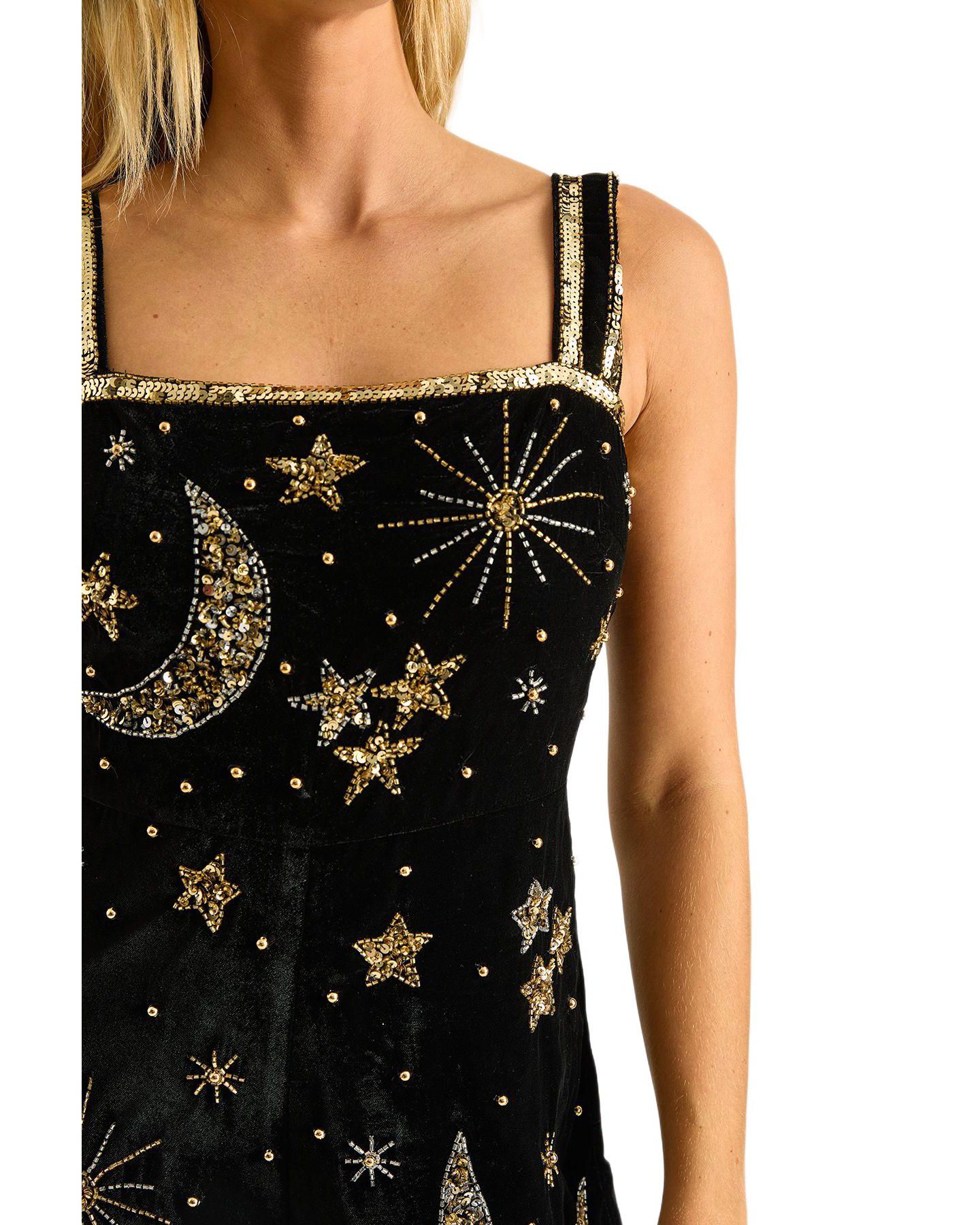 Женский комбинезон Nasty Gal Celestial Square Neck Jumpsuit, цвет: Чёрный — фото 2