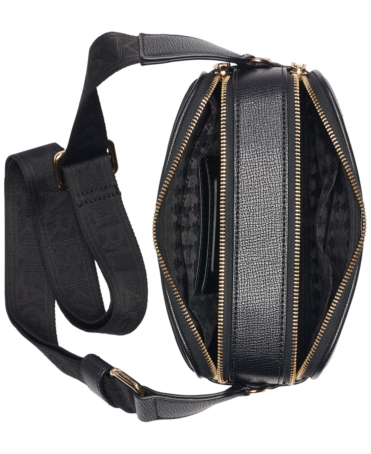 Женская сумка KARL LAGERFELD PARIS Maybelle Zip-Top Small Crossbody Handbag, цвет: Чёрный / Серебряный — фото 4