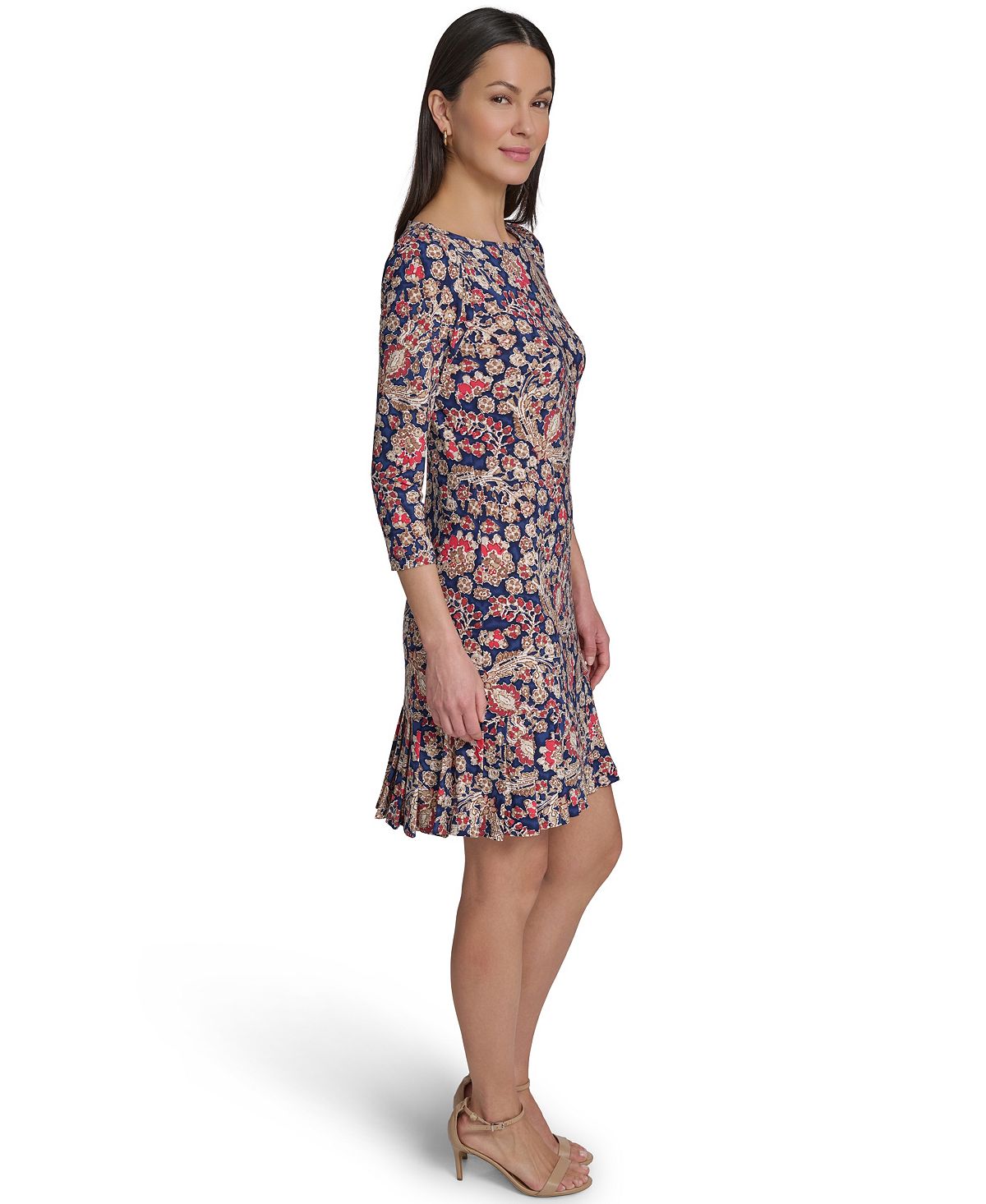 Tommy Hilfiger Women's Boat Neck Pleated Hem Dress view 2 — MAYCSS fashion products