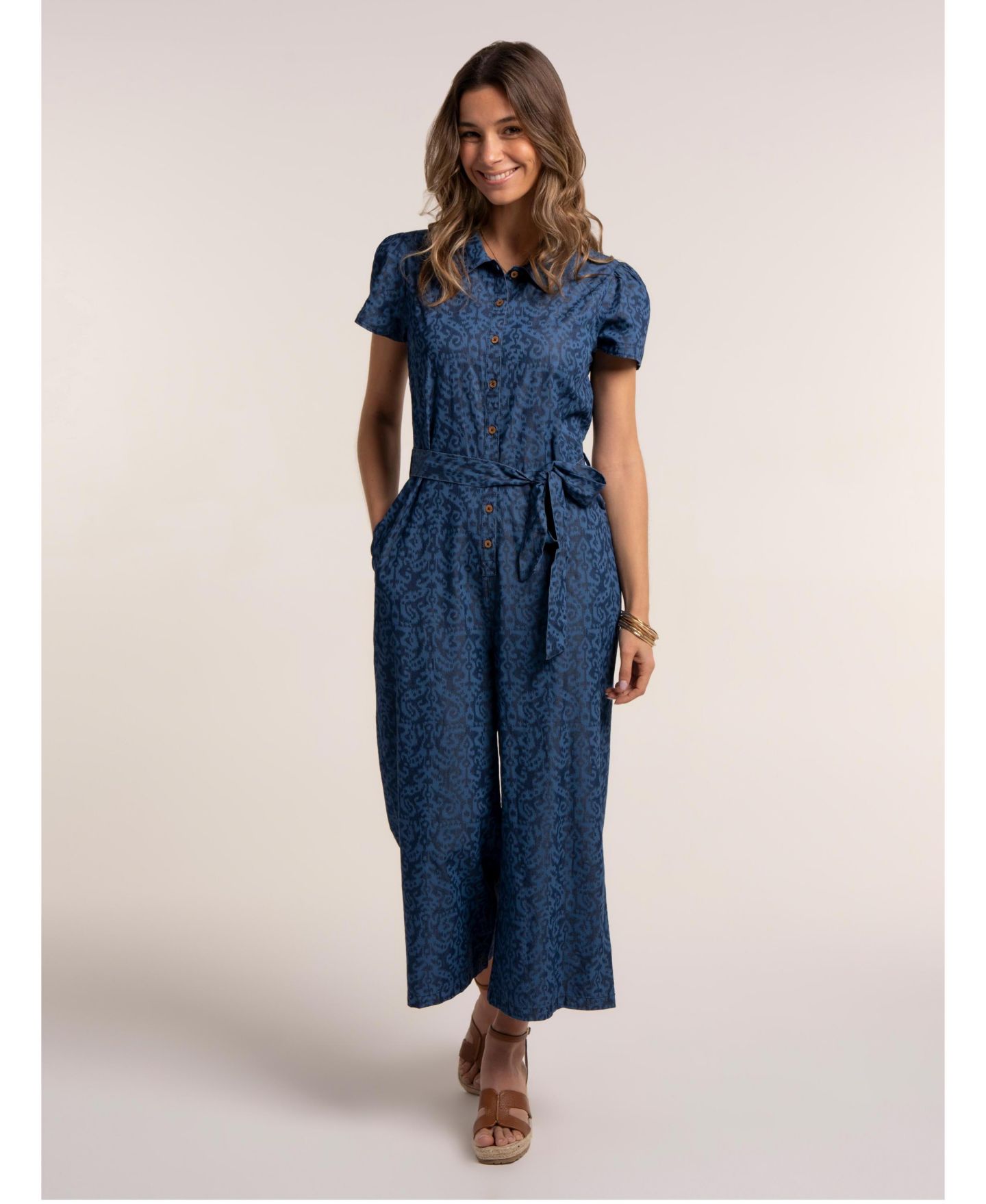 Женский комбинезон Brakeburn Buzios Jumpsuit, цвет: Синий — фото 4