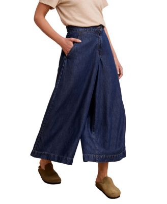 Women's Drape Denim Culotte Pants