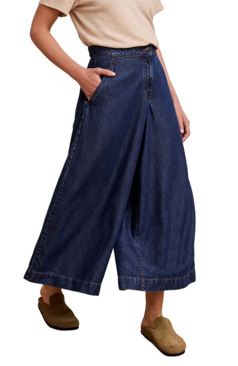 Женские брюки Celtic & Co. Drape Denim Culotte, цвет: Индиго средняя варка