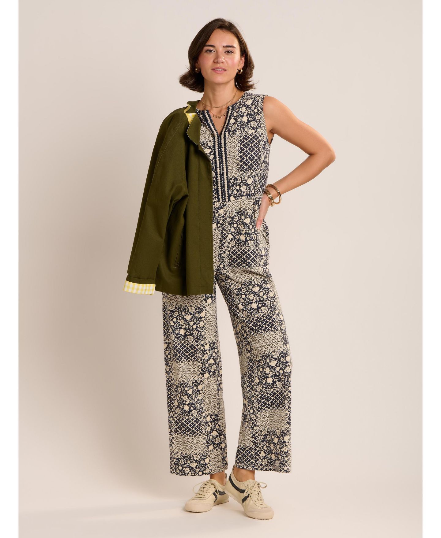 Женский комбинезон Brakeburn Amanda Printed Jumpsuit, цвет: Тёмно-синий — фото 5