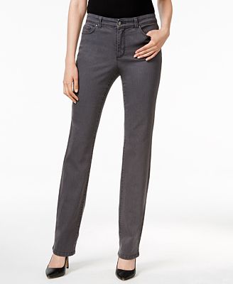 jeans lexington charter slate petite wash leg straight grey club macy