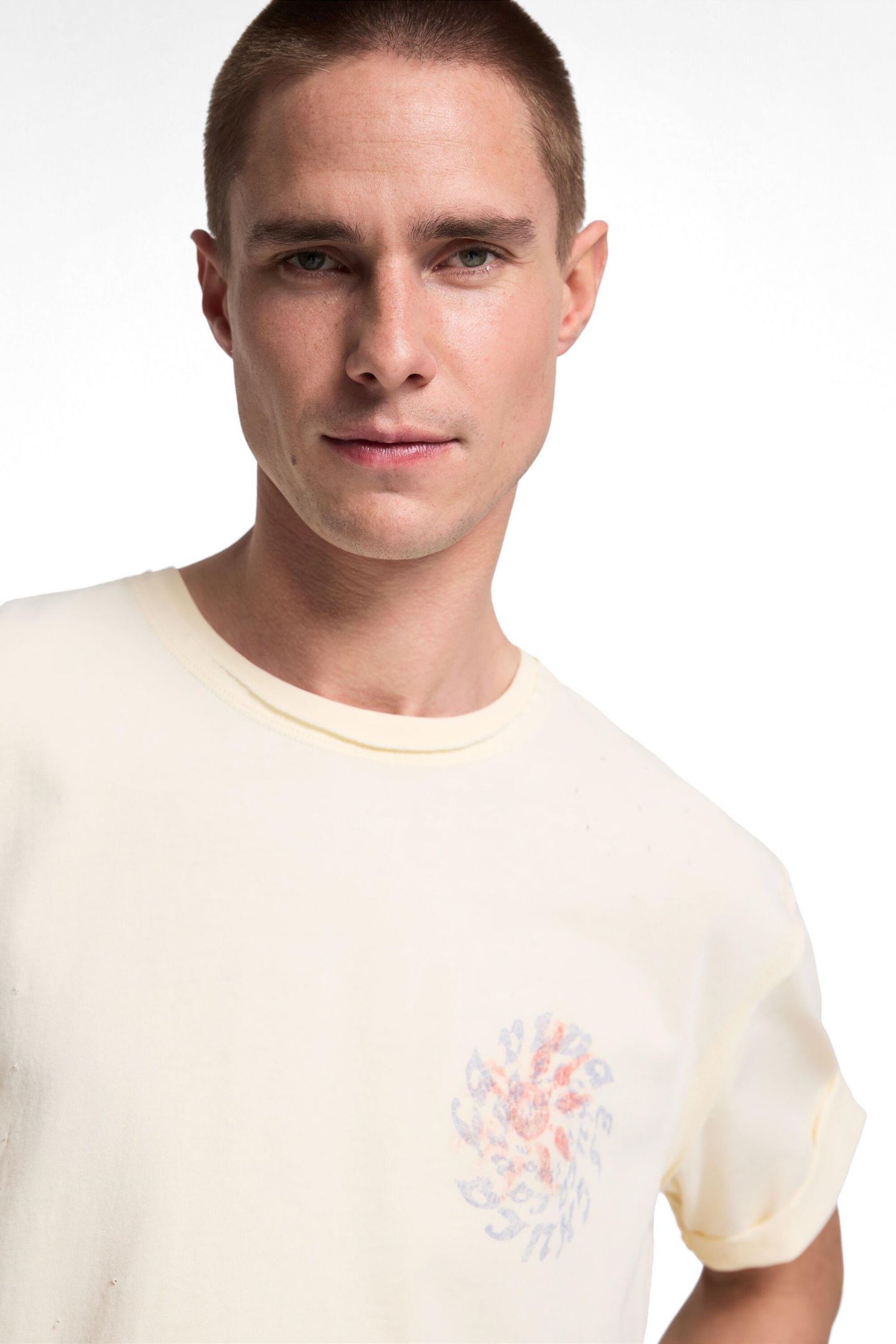 Мужская футболка Desigual Printed Cotton, цвет: Молочный белый — фото 3
