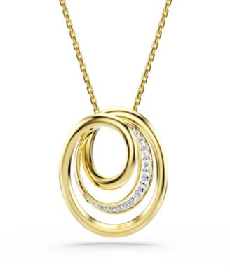 Gold-Tone Plated Spiraling Pendant Necklace