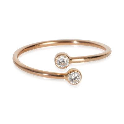 Pre-Owned Tiffany & Co Rose Gold Diamond Elsa Peretti Hoop Ring - Rose gold