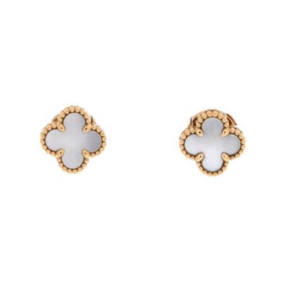 Pre-Owned Van Cleef Arpels Sweet Alhambra Stud Earrings - 18k white gold 3445$